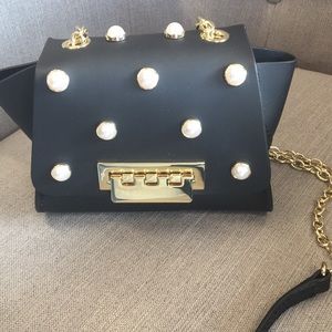 Zac Posen earths mini chain crossbody with pearls